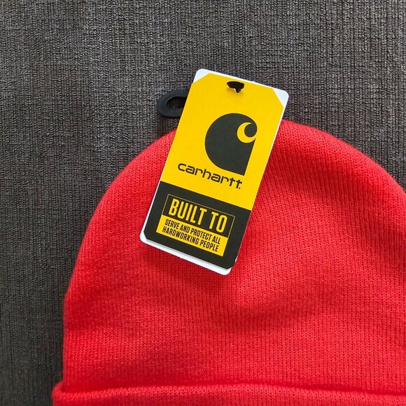 Carhartt Unisex Cuffed Watch Beanie Acrylic Knit Bittersweet One Size - Picture 7 of 8